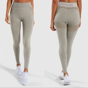GYMSHARK Khaki Flex Leggings Small